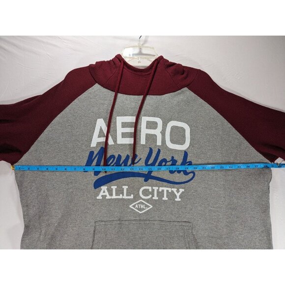 Aeropostale Aero New York All City Pullover Gray Red Athletic Hoodie Mens 3XL - Picture 3 of 5